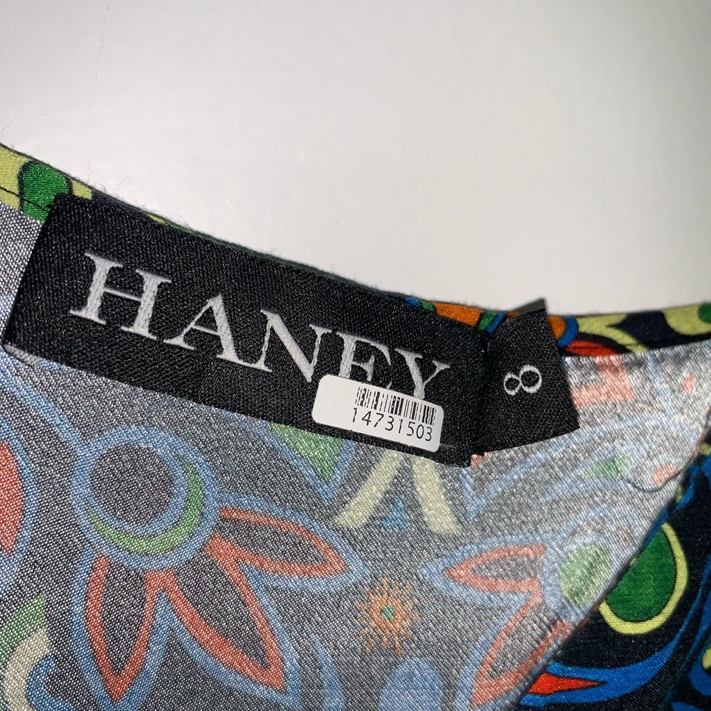 Haney Olivia Faux Wrap Dress Blue Hearts size 8 - Picture 6 of 7